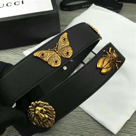 gucci belt butterfly|gucci ladies black leather belt.